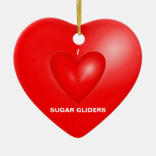 I Kärlek Sugar Gliders Julgransprydnad Keramik