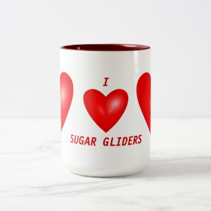 I Kärlek Sugar Gliders Två-Tonad Mugg