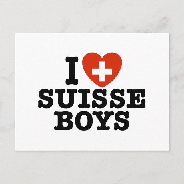 I Kärlek Suisse Boys Vykort (Framsida)