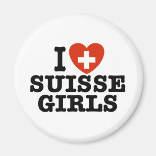 I Kärlek Suisse Girls Magnet