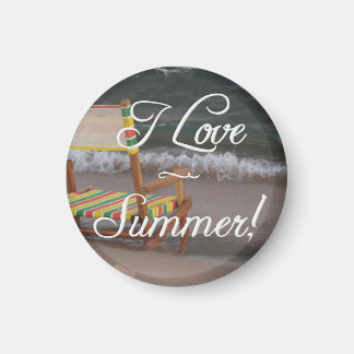 "I Kärlek Summer" Beach Scene Magnet