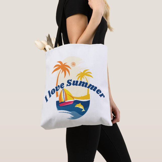 I Kärlek Summer Tote Bag Tygkasse (Närbild)