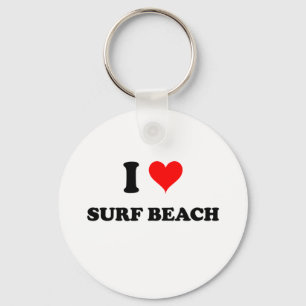 I Kärlek Surfa Beach California Nyckelring