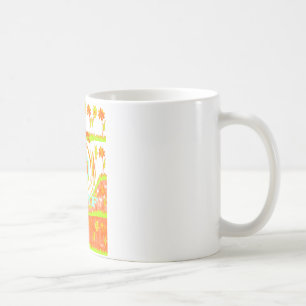 I Kärlek Surfa: Fin Blommigt med Coola Text Art Kaffemugg