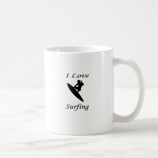 I Kärlek Surfing Kaffemugg
