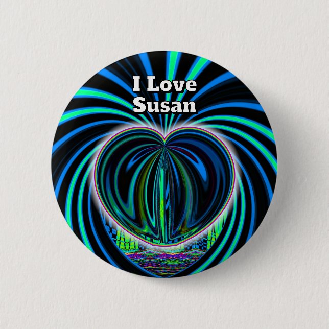 I Kärlek Susan (du kan byta ord) Knapp (Framsida)