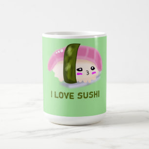 I Kärlek Sushi Funny Phrases Kaffemugg