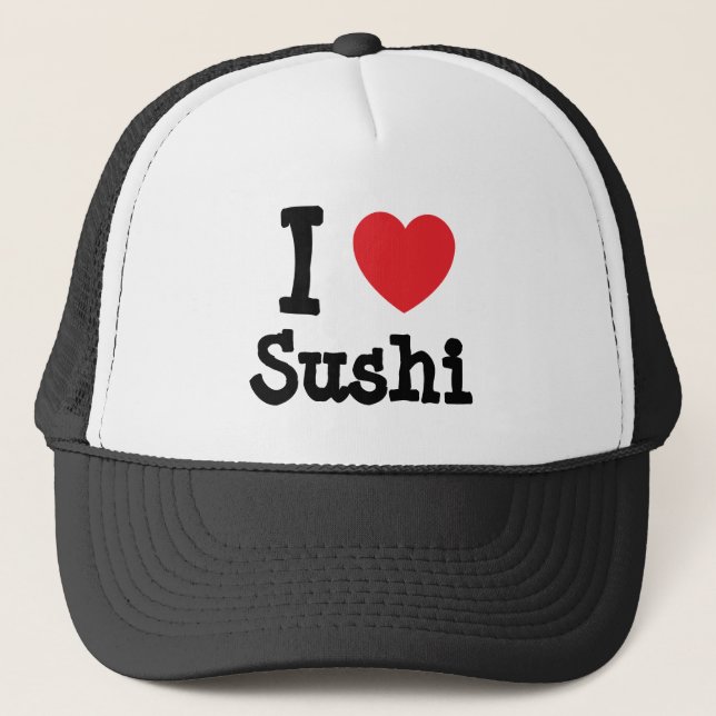 I kärlek Sushi hjärta T-Shirt Truckerkeps (Framsida)