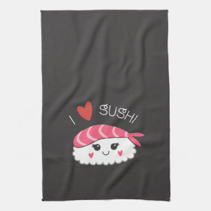 I Kärlek Sushi Japansk sjömat Kökshandduk