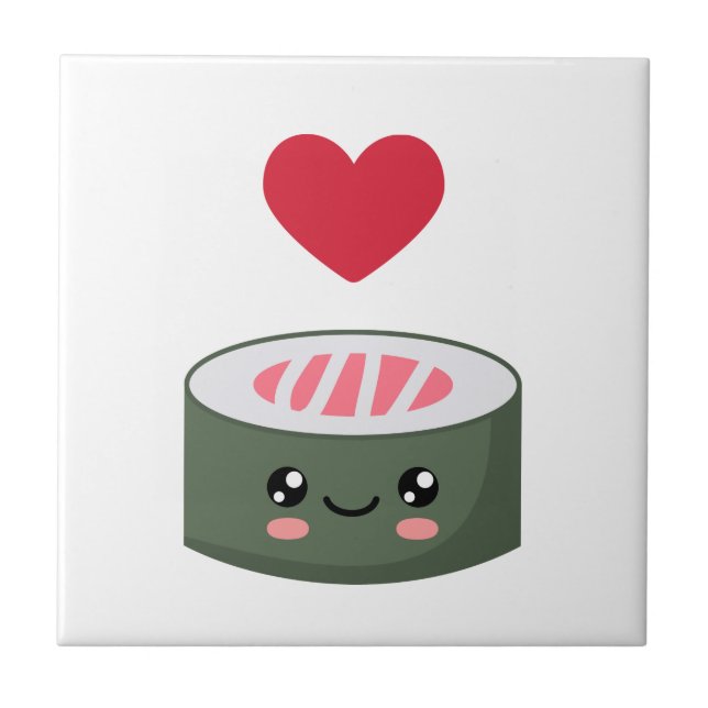 I kärlek Sushi Kakelplatta (Framsidan)