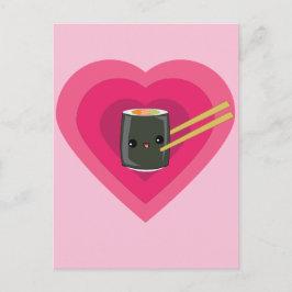 I Kärlek Sushi Kawaii Sushi Roll Vykort