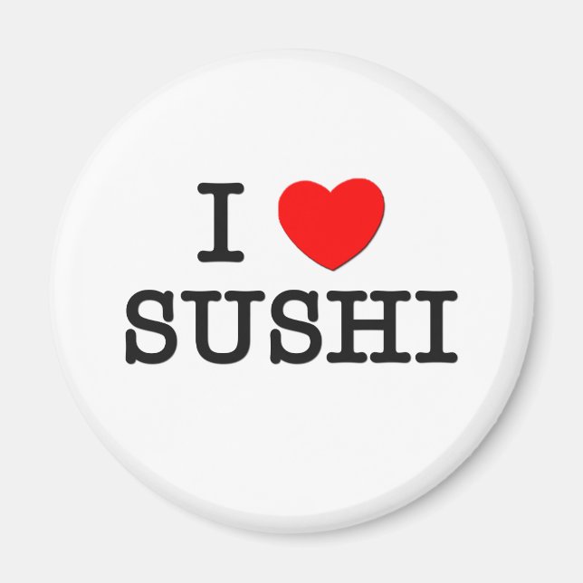 I Kärlek SUSHI (livsmedel) Magnet (Framsidan)