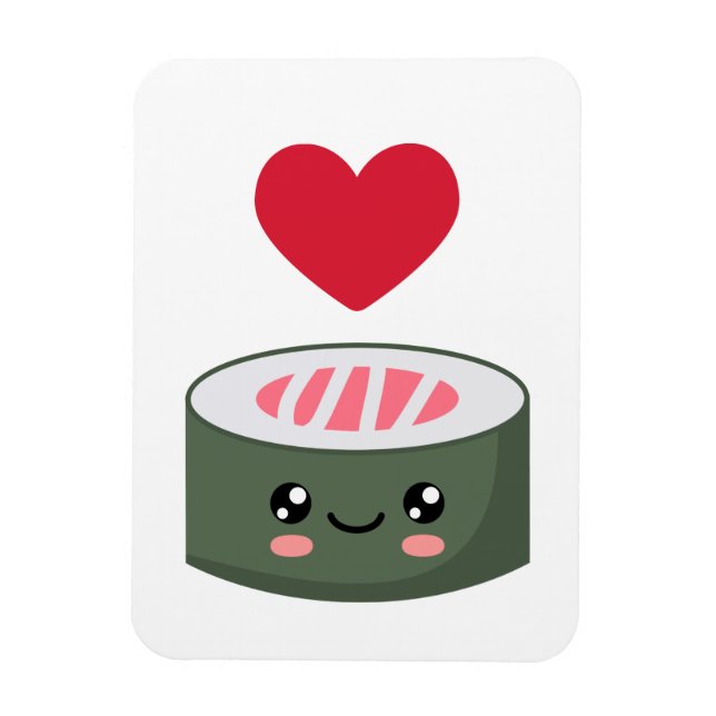 I kärlek Sushi Magnet (Vertikal)