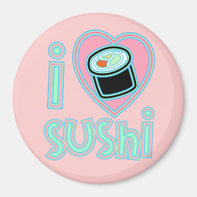 I kärlek Sushi Magnet (Framsidan)