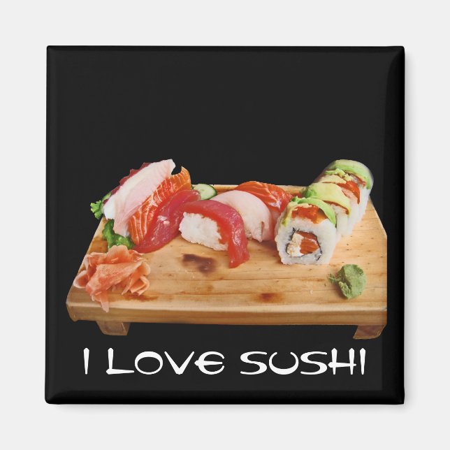 I Kärlek Sushi Magnet (Framsidan)
