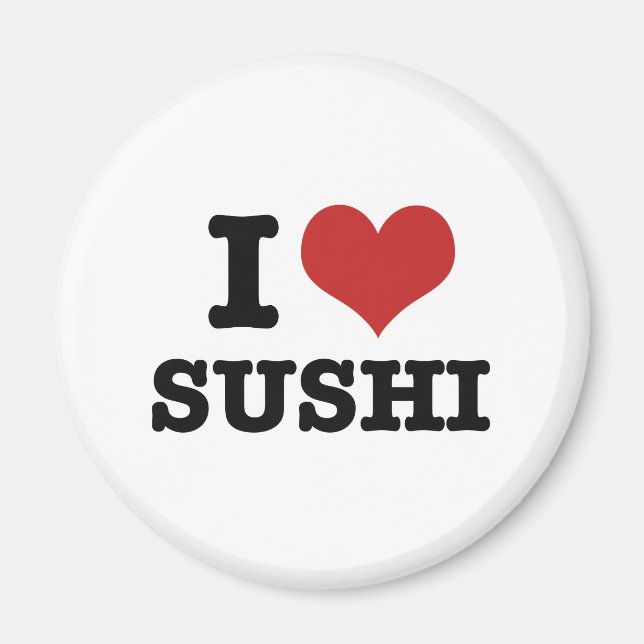 I Kärlek Sushi Magnet (Framsidan)
