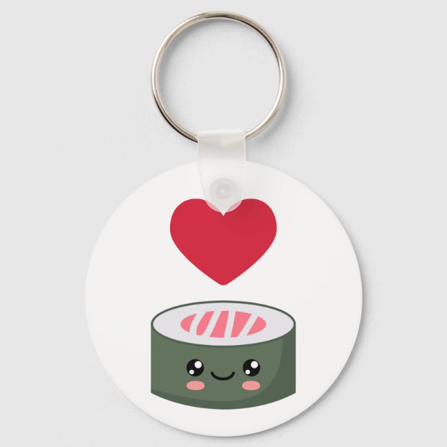 I kärlek Sushi Nyckelring (Framsida)