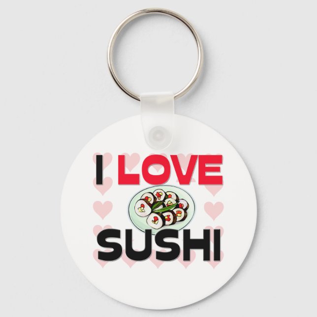 I Kärlek Sushi Nyckelring (Framsida)