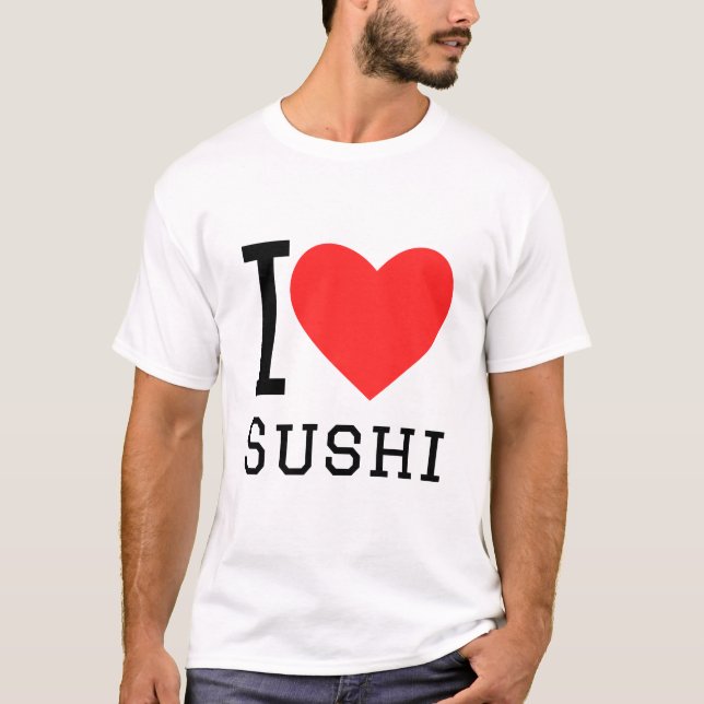 I kärlek sushi t shirt (Framsida)
