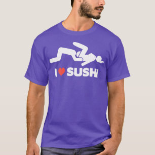 I Kärlek Sushi Vuxen Dirty Funny Bachelor Party T Shirt