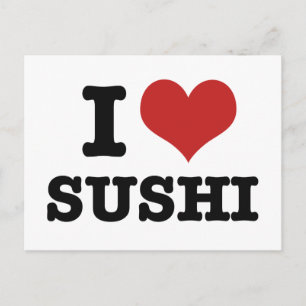 I Kärlek Sushi Vykort