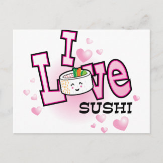 I kärlek sushi vykort