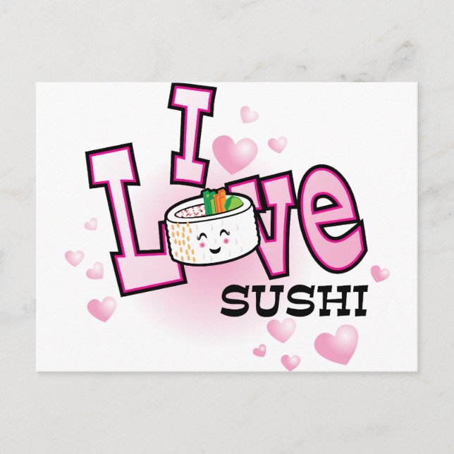 I kärlek sushi vykort (Framsida)