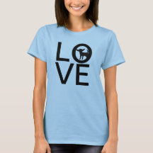 I KÄRLEK | Svart liten hund T-Shirt