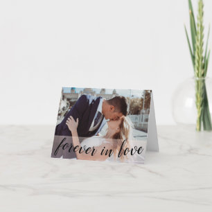 I Kärlek, svart skrift Foto Valentine Day Helgkort