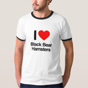 i kärlek svarta björnhamstrar t-shirt