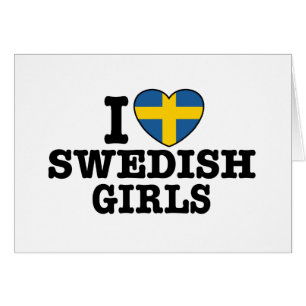 I Kärlek, svenska flickor Hälsningskort