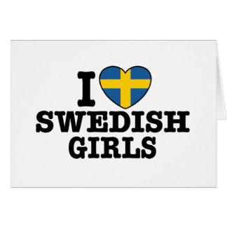I Kärlek, svenska flickor Hälsningskort