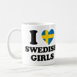 I kärlek, svenska flickor kaffemugg
