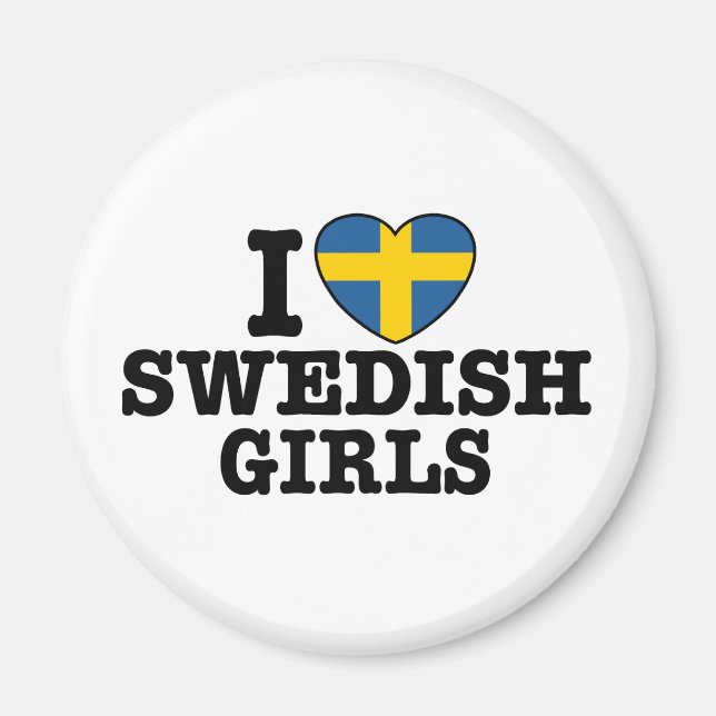 I Kärlek, svenska flickor Magnet (Framsidan)