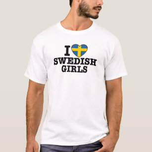 I Kärlek, svenska flickor T Shirt