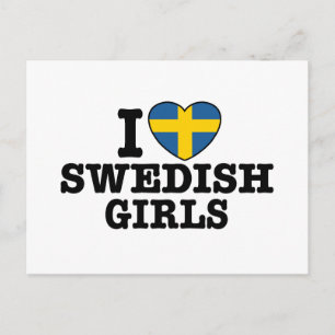 I Kärlek, svenska flickor Vykort