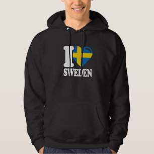 I Kärlek Sverige Homeland Sveriges Sverige Hoodie
