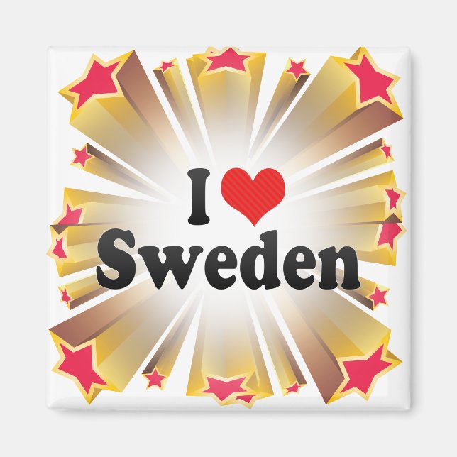 I KÄRLEK SVERIGE MAGNET (Framsidan)