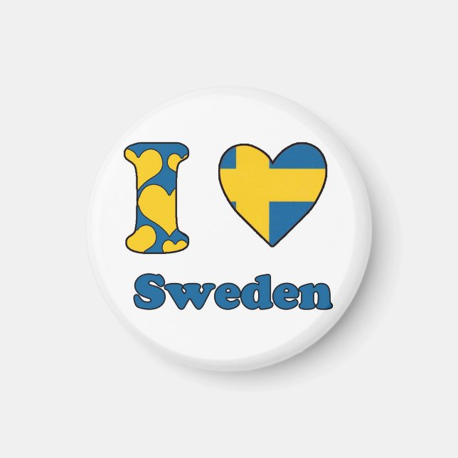 I kärlek Sverige magnet (Framsidan)
