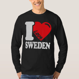 I Kärlek Sverige, Sverige, Flagga 1 T Shirt
