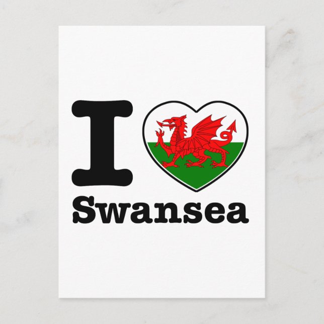 I kärlek Swansea Vykort (Framsida)