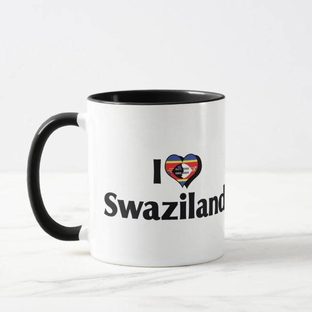 I Kärlek Swaziland Flagga Mugg (Vänster)