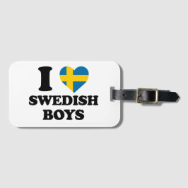 I kärlek Swedish Boys Bagagebricka