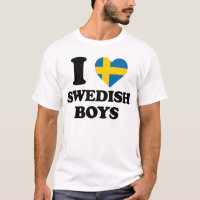 I kärlek Swedish Boys Roligt Sverige Flagga Heart