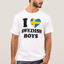 I kärlek Swedish Boys Roligt Sverige Flagga Heart