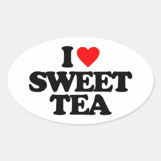 I KÄRLEK SWEET TEA OVALT KLISTERMÄRKE