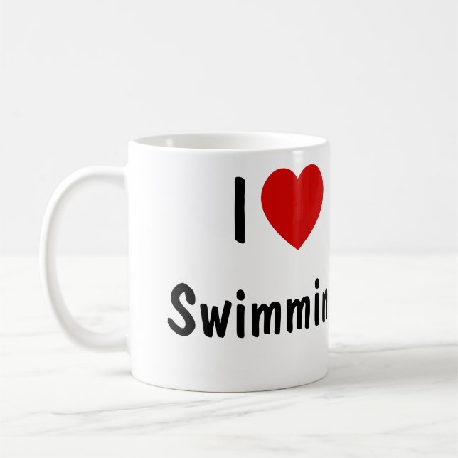 I Kärlek Swiming Kaffemugg (Vänster)