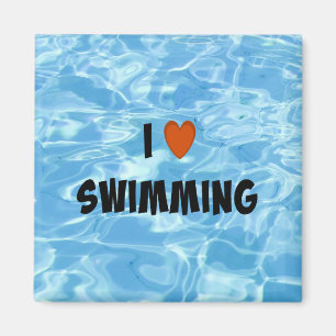 I Kärlek Swimming Magnet