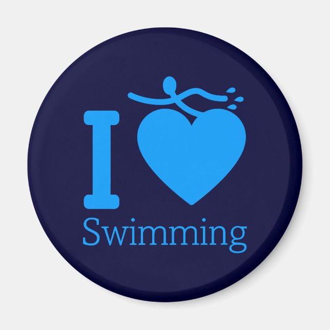I Kärlek Swimming Magnet (Framsidan)