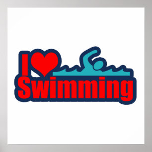 I Kärlek Swimming Poster